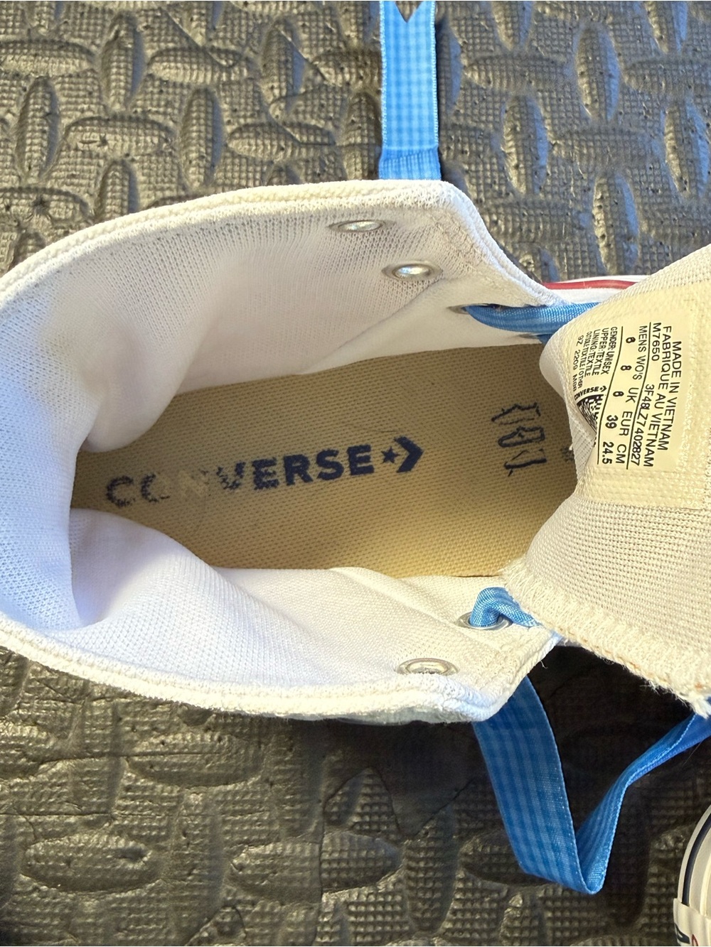 Converse Chuck Taylor All Star High Top White Ribbon Laces Women’s Size 8 - Picture 6 of 11